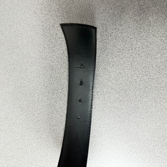 Vtg Morgan Taylor Snakeskin Belt Womens Small Black 1.5in Leather 80s 90s main image 4